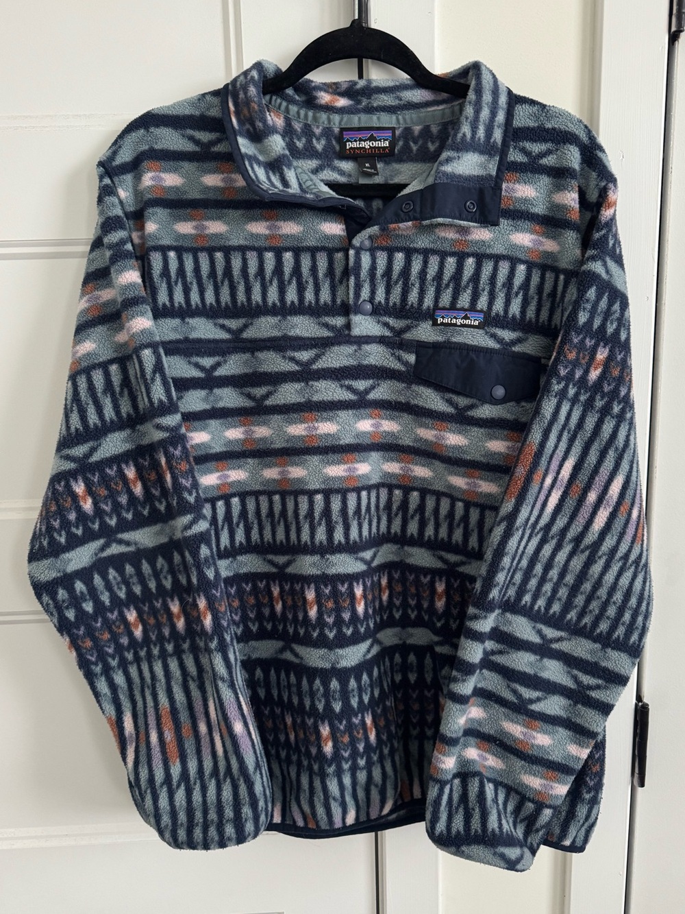 Patagonia Synchilla Lightweight Snap-T FA18 Pullover in Kuta Klash Shadow Blue